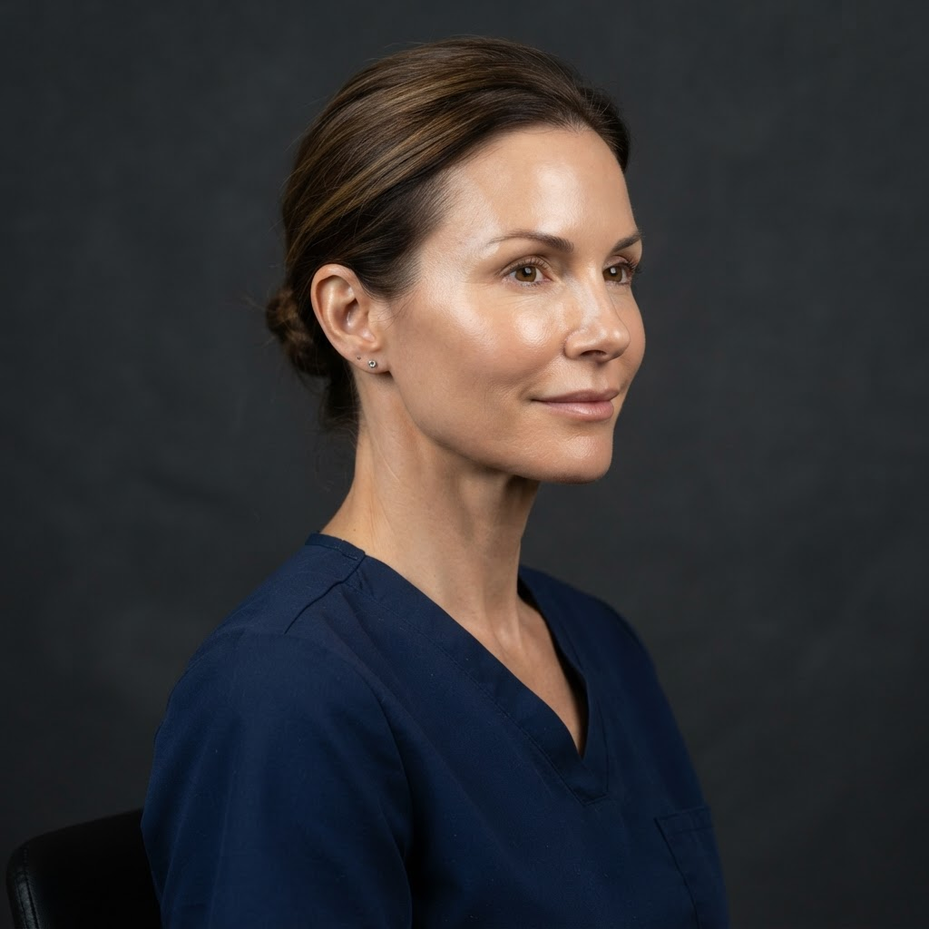 After: Clinical portrait showing facial architecture protocol results
