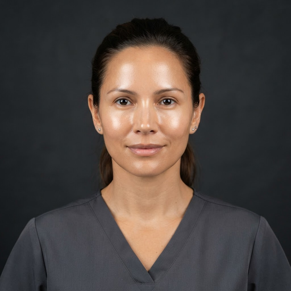 After: Clinical portrait showing regenerative skin protocol results